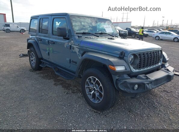 1C4PJXDN1RW348958 2024 JEEP WRANGLER Синий Передняя правая четверть