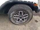 2025 Jeep Wrangler Sahara White vin: 1C4PJXEN2SW573460 Damage: Right Front Wheel, Curb Rash, 5 To 6 Inches