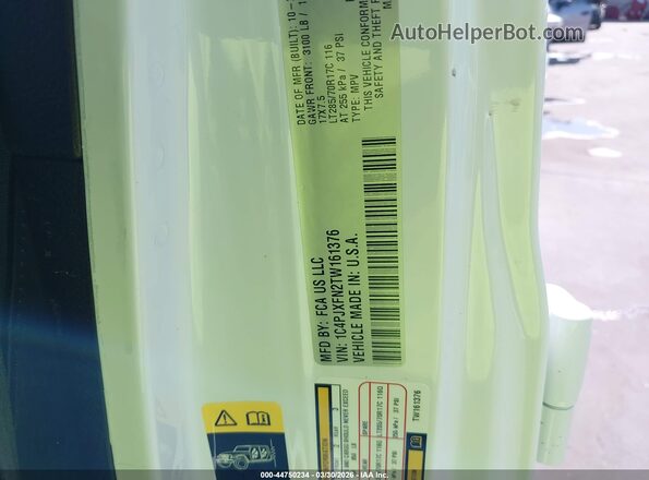 1C4PJXFN2TW161376 2026 JEEP WRANGLER White ძრავის განყოფილების ხედი