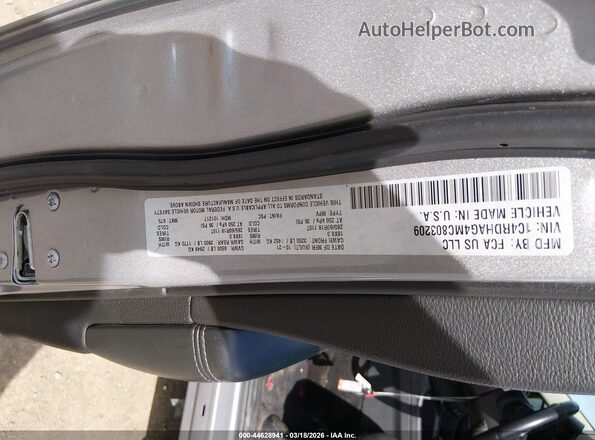 1C4RDHAG4MC803209 2021 DODGE DURANGO Серый Вид подкапотного пространства