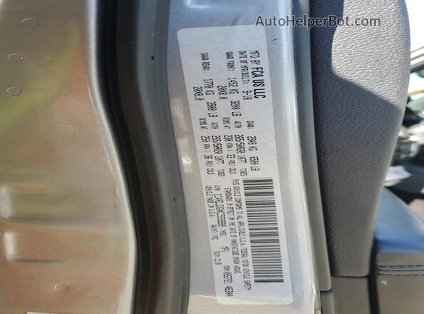 1C4RDJDGXKC559999 2019 DODGE DURANGO Серебряный Вид наклейки с VIN-кодом