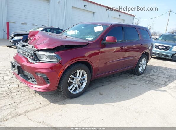 1C4RDJDGXMC752673 2021 DODGE DURANGO Красный Передняя левая четверть