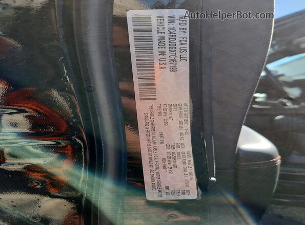 1C4RDJDGXTC167199 2026 DODGE DURANGO Черный Вид наклейки с VIN-кодом