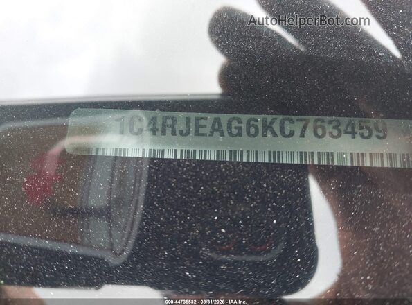 1C4RJEAG6KC763459 2019 JEEP GRAND CHEROKEE Белый Вид подкапотного пространства