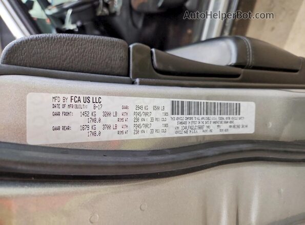 1C4RJFAG2JC156897 2018 JEEP GRAND Серебряный Вид наклейки с VIN-кодом