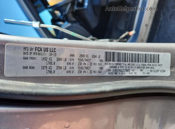 1C4RJFAG2LC178028 2020 JEEP GRAND Blue Vista interior de 360 grados