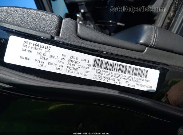 1C4RJFAG9KC674295 2019 JEEP GRAND CHEROKEE Черный Вид подкапотного пространства