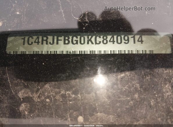 1C4RJFBG0KC840914 2019 JEEP GRAND CHEROKEE Blue Շարժիչի բաժամունքի տեսք
