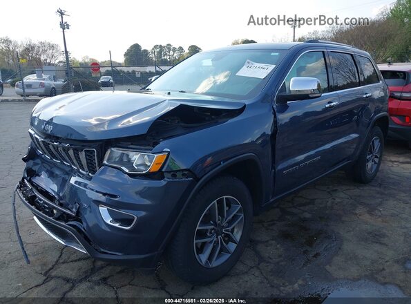 1C4RJFBG1KC823085 2019 JEEP GRAND CHEROKEE Синий Передняя левая четверть