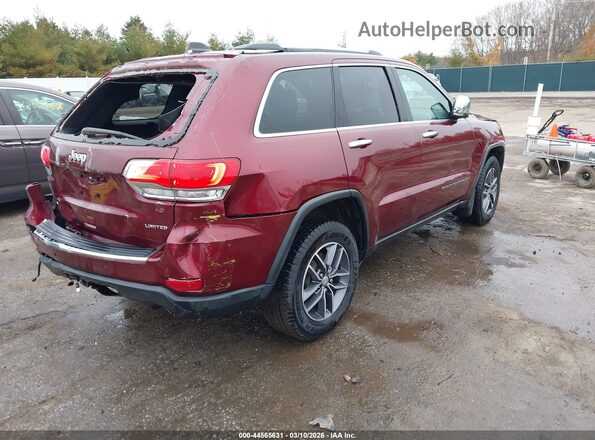 1C4RJFBG3JC278649 2018 JEEP GRAND CHEROKEE Бордовый Задняя правая четверть