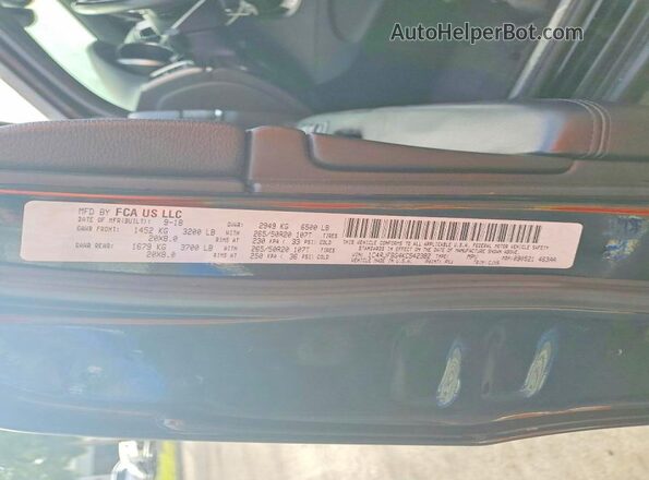 1C4RJFBG4KC542382 2019 JEEP GRAND Черный Вид наклейки с VIN-кодом