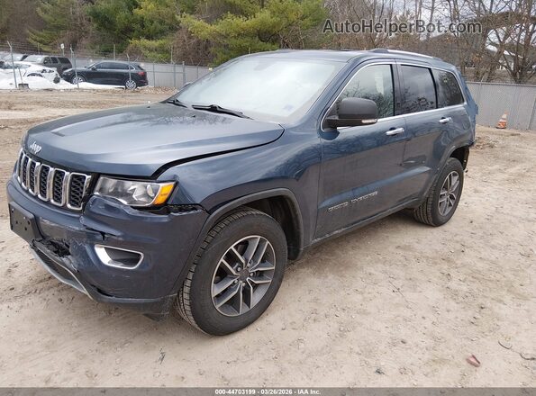 1C4RJFBG4LC379279 2020 JEEP GRAND CHEROKEE Синий Передняя левая четверть
