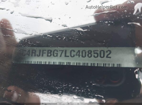 1C4RJFBG7LC408502 2020 JEEP GRAND CHEROKEE Черный Вид подкапотного пространства