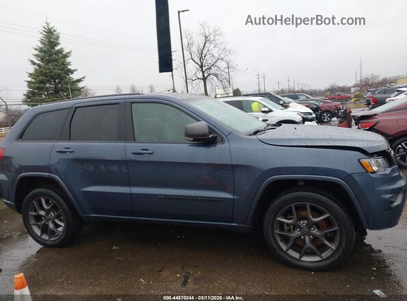 1C4RJFBG7MC653589 2021 JEEP GRAND CHEROKEE Синий Вид щитка приборов