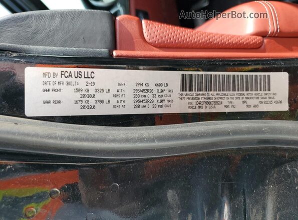 1C4RJFN96KC515214 2018 JEEP GRAND Черный Вид подкапотного пространства