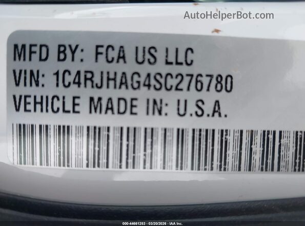 1C4RJHAG4SC276780 2025 JEEP GRAND CHEROKEE Белый Вид подкапотного пространства
