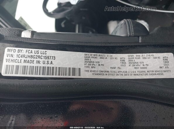 1C4RJHBG2RC159773 2024 JEEP GRAND CHEROKEE Черный Вид подкапотного пространства