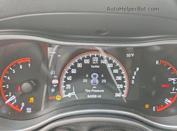 1C4SDHFT8KC558824 2019 DODGE DURANGO Gray Вид щитка приладів