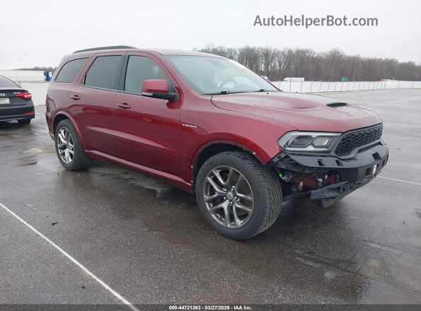 1C4SDJCT5NC134274 2022 DODGE DURANGO Темно-бордовый Передняя правая четверть