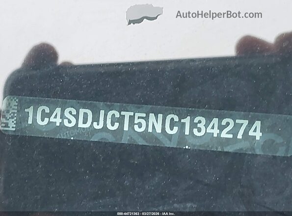 1C4SDJCT5NC134274 2022 DODGE DURANGO Темно-бордовый Вид подкапотного пространства