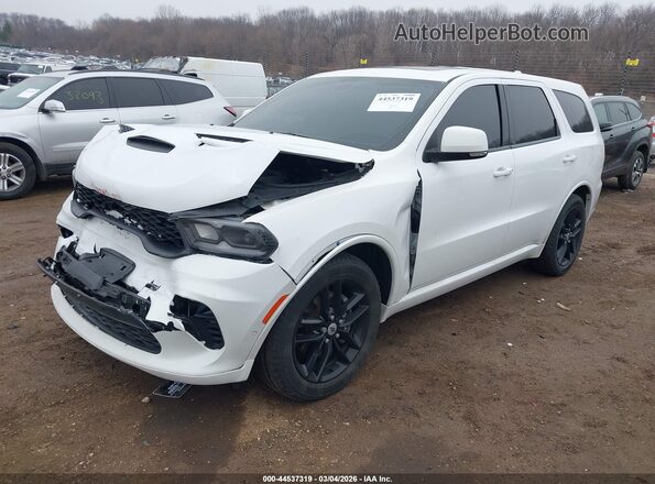 1C4SDJCT7MC662140 2021 DODGE DURANGO Белый Передняя левая четверть