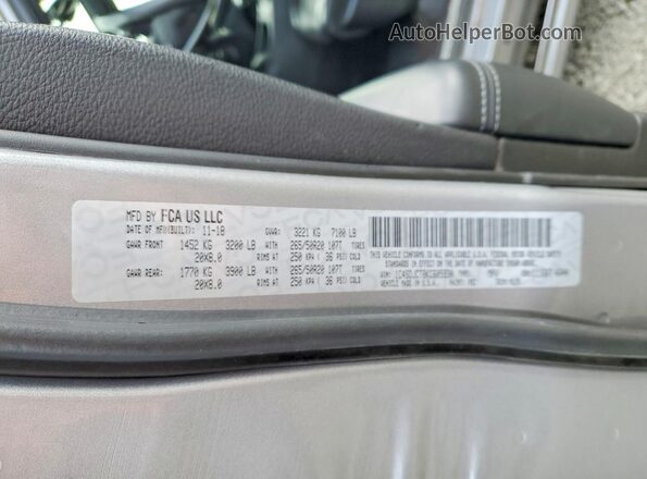 1C4SDJCT8KC605930 2019 DODGE DURANGO Серебряный Панорамный вид салона 360°