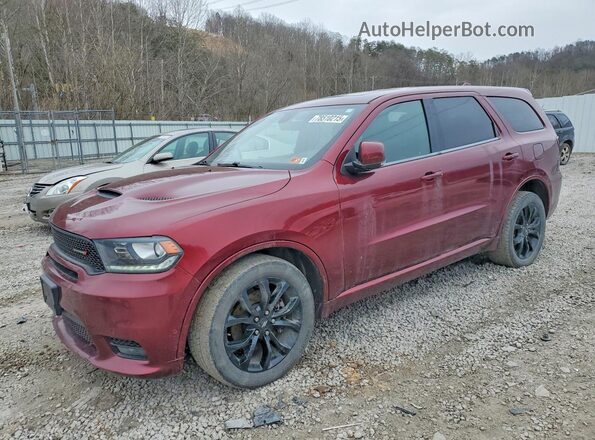 1C4SDJCTXKC723090 2019 DODGE DURANGO Maroon Առջևի ձախ երեք քառորդ տեսարան