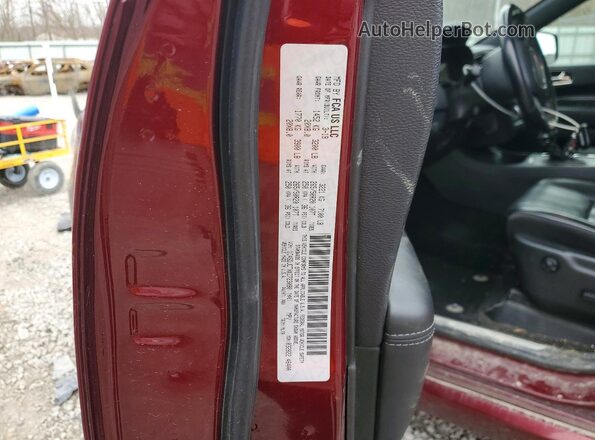 1C4SDJCTXKC723090 2019 DODGE DURANGO Maroon VIN կոդի պիտակի տեսք
