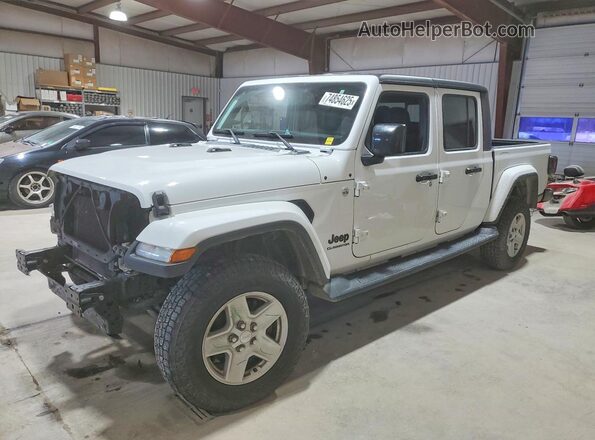 1C6HJTAG0ML526749 2021 JEEP GLADIATOR Белый Передняя левая четверть