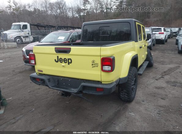 1C6HJTAG0PL508076 2023 JEEP GLADIATOR Желтый Задняя правая четверть