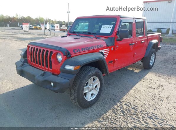 1C6HJTAG3LL149915 2020 JEEP GLADIATOR Красный Передняя левая четверть