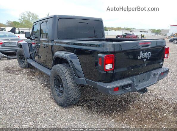 1C6HJTFG8ML609256 2021 JEEP GLADIATOR Черный Задняя левая четверть