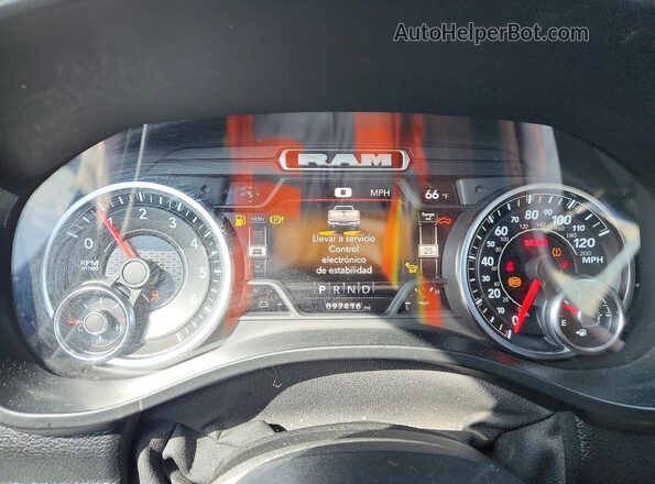 1C6RREFT6NN201253 2022 RAM 1500 Blue Widok zestawu wskaźników