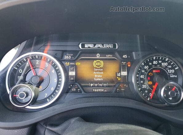1C6SRFFT5MN578596 2021 RAM 1500 Серебряный Вид щитка приборов