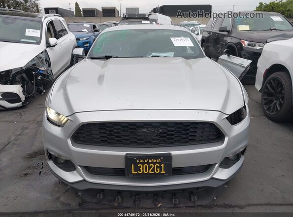 1FA6P8AM1G5221017 2016 FORD MUSTANG Серебряный Вид задней части салона