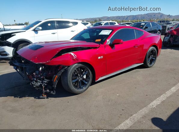 1FA6P8CF1R5429335 2024 FORD MUSTANG Красный Передняя левая четверть