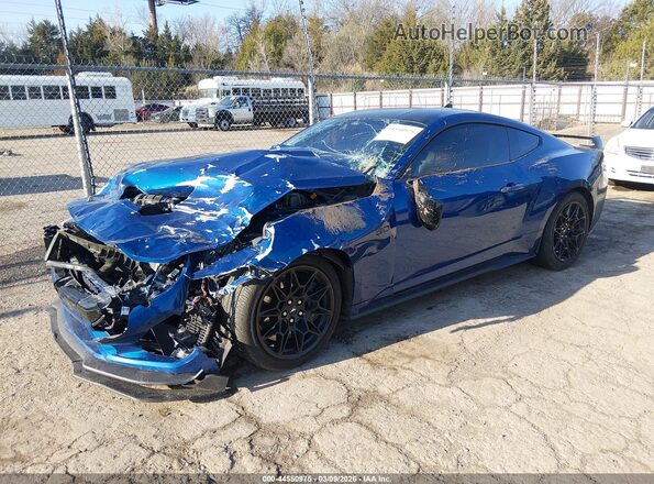 1FA6P8CF2R5401365 2024 FORD MUSTANG Blue Przód lewy