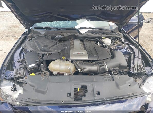 1FA6P8CF3J5146312 2018 FORD MUSTANG Синий Вид сзади
