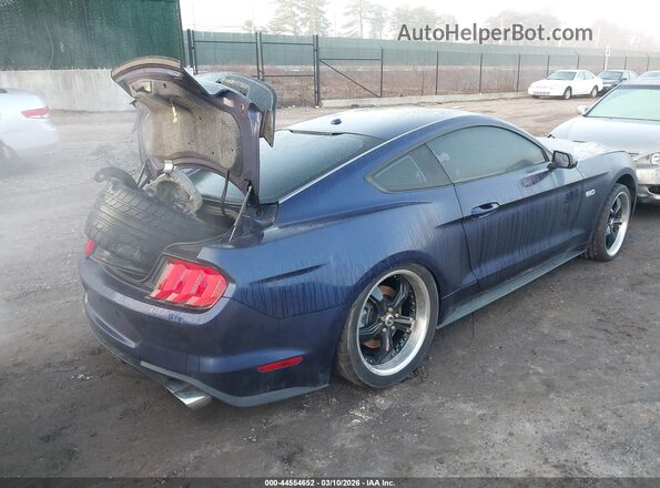 1FA6P8CF3K5176153 2019 FORD MUSTANG Синий Задняя правая четверть