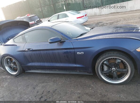 1FA6P8CF3K5176153 2019 FORD MUSTANG Синий Вид задней части салона