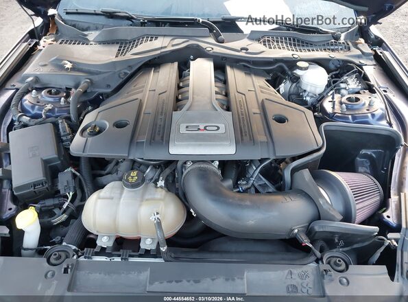 1FA6P8CF3K5176153 2019 FORD MUSTANG Синий Вид сзади
