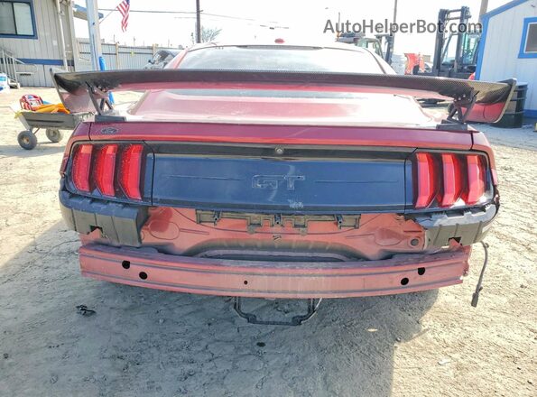 1FA6P8CF3K5194863 2019 FORD MUSTANG Красный Вид сзади