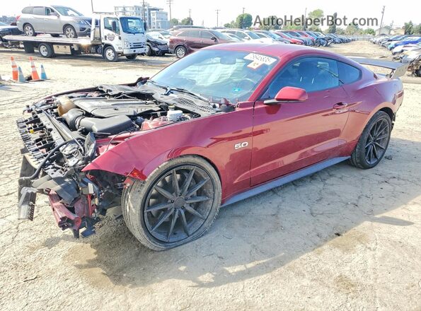 1FA6P8CF3K5194863 2019 FORD MUSTANG Красный Передняя левая четверть