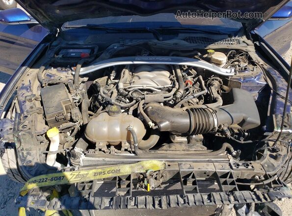1FA6P8CF4K5106404 2019 FORD MUSTANG Синий Вид задней части салона