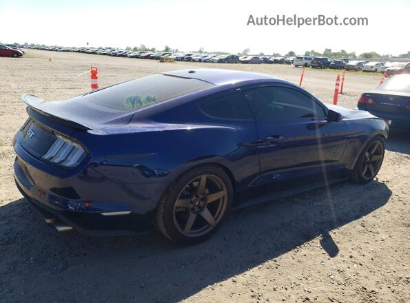 1FA6P8CF4K5106404 2019 FORD MUSTANG Синий Задняя правая четверть