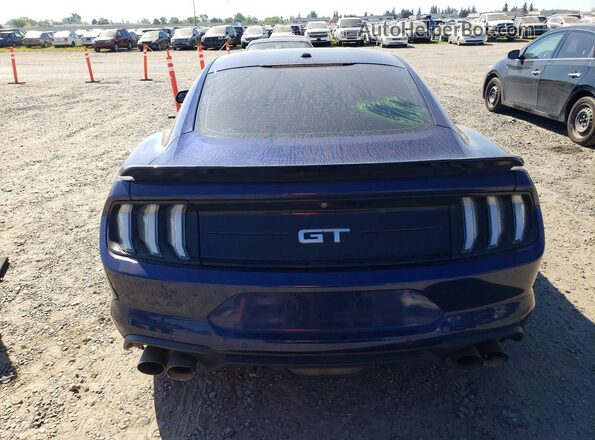 1FA6P8CF4K5106404 2019 FORD MUSTANG Синий Вид сзади