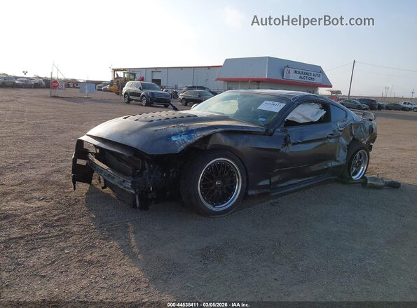 1FA6P8CF4K5201741 2019 FORD MUSTANG Gray Vista tres cuartos delantera izquierda