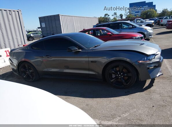 1FA6P8CF4M5118247 2021 FORD MUSTANG Серый Вид задней части салона
