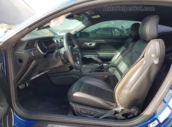 1FA6P8CF5N5133437 2022 FORD MUSTANG Синий Вид салона спереди