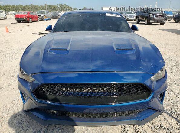1FA6P8CF5N5133437 2022 FORD MUSTANG Синий Вид спереди